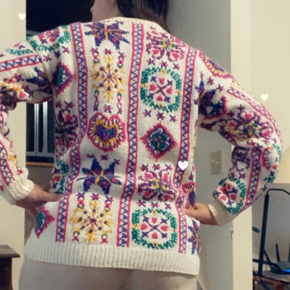 80s grannycore hand knit sweater - Picture 7 of 7